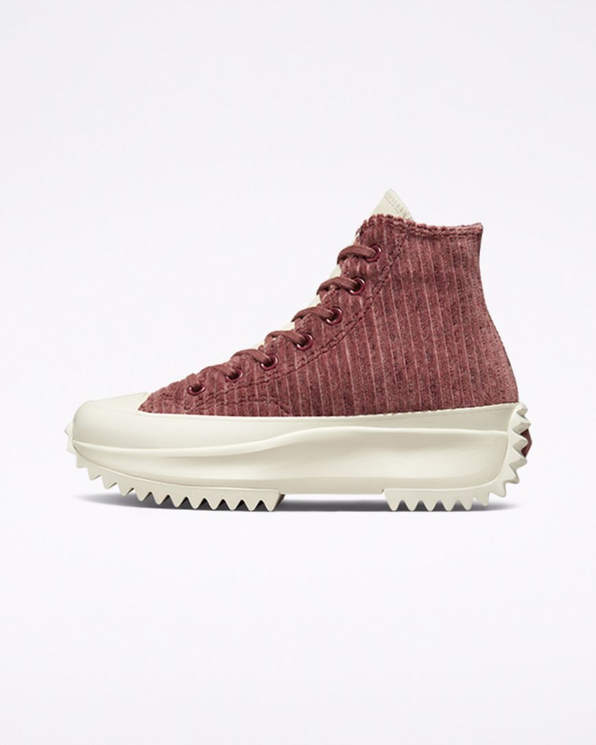 Topanky Na Platforme Converse Run Star Hike Velour Vysoke Panske Červené | SK JHQFE6